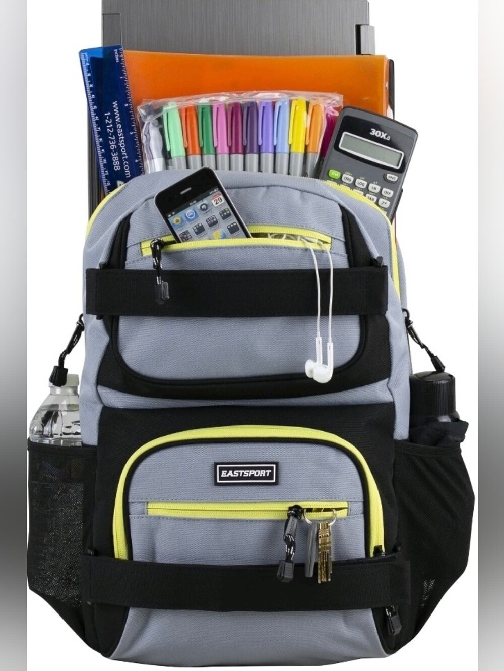 Eastsport Skatepark Skater Unisex Backpack CoolGray
